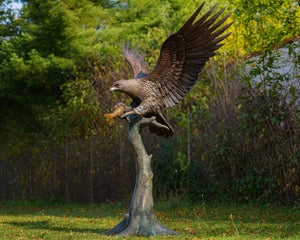 Bronzen beelden vogels