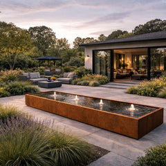 Watertafel cortenstaal rechthoek