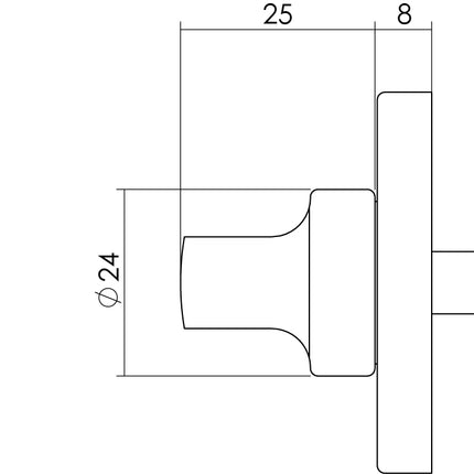 Intersteel Rozet toilet-/badkamersluiting rond nikkel