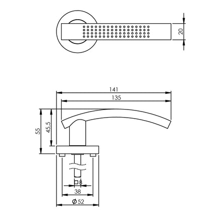 Intersteel Türgriff William auf Rosette Nickel matt