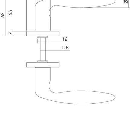 Intersteel Türgriff Cigar auf Rosette mattschwarz