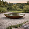 Grote ronde cortenstaal waterschaal 100x13,4 cm