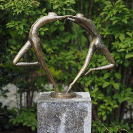 Bronzen beeld Abstract danspaar 49x69x15cm