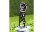 Bronzen beeld Zoenend liefdespaar 54x15x18cm