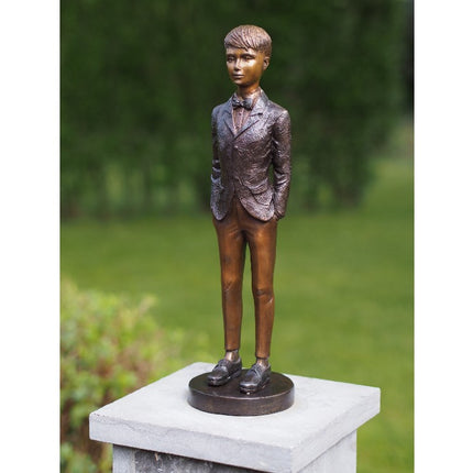 Bronzen beeld Jongen 42x11x15cm
