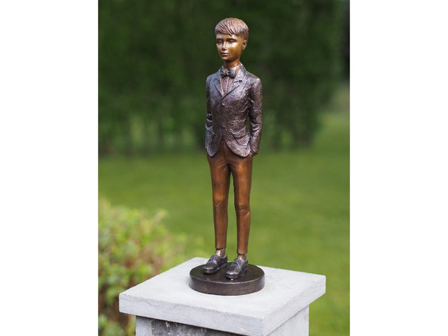 Bronzen beeld Jongen 42x11x15cm