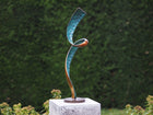 Bronzen beeld Modern sculptuur 'HELIX' 56x13x13cm