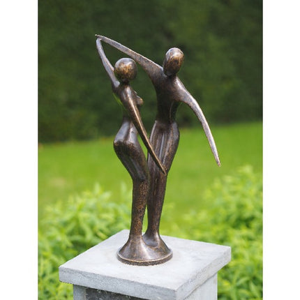 Bronzen beeld Modern danspaar 42x18x24cm
