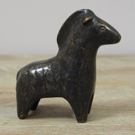 Bronzen beeld Klein paard 14x5x13cm