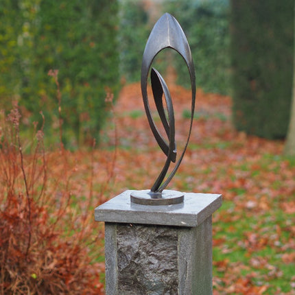 Bronzen beeld Modern sculptuur 'Endless' klein 45x13x13cm