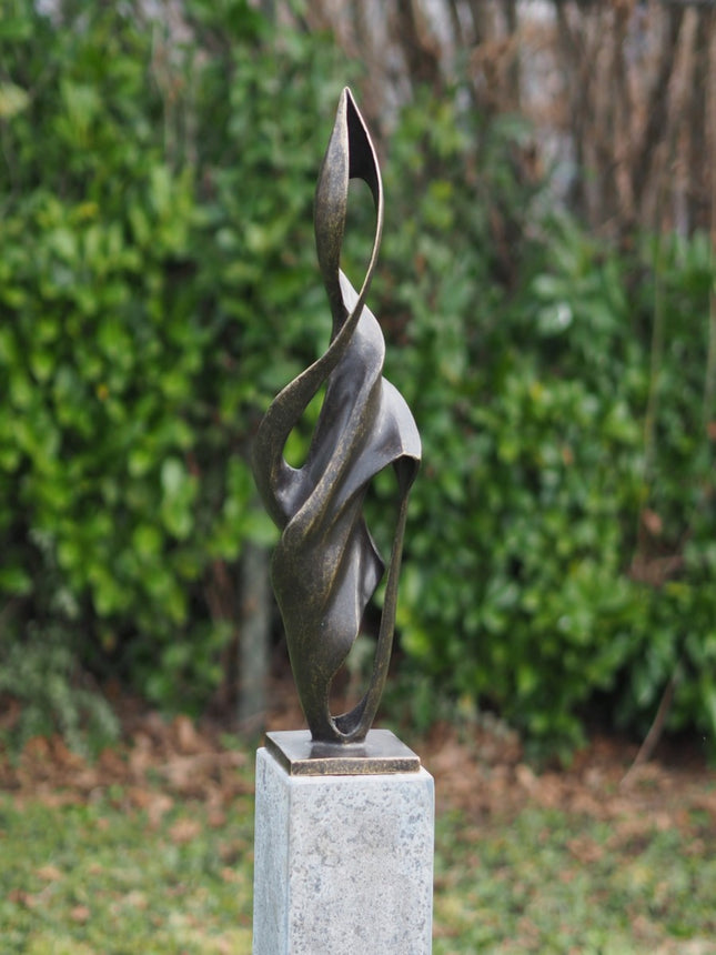 Bronzen beeld Abstract sculptuur 58x12x15cm