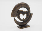 Bronzen beeld Mini modern hart 10x3x10cm
