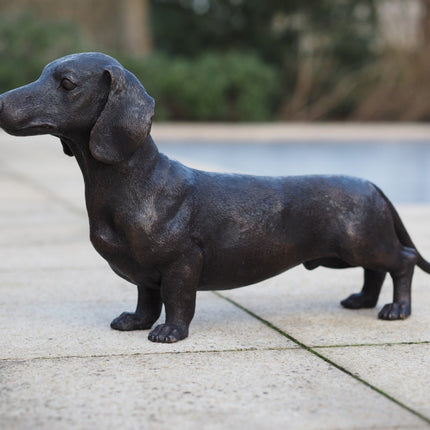 Bronzen beeld Tekkel 33x17x69cm