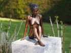 Bronzen beeld Zittend 27x22x25cm