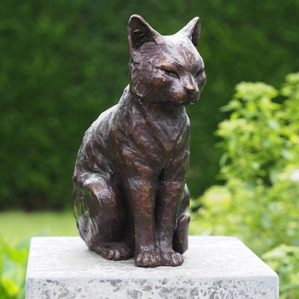 Bronzen beeld Kat 27x12x19cm