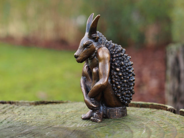 Bronzen beeld Geitman 15x7x8cm