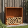 Cortenstalen houtopslag met achterwand 150x38,5x150 cm
