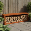 Cortenstalen houtopslag met achterwand 150x38,5x50 cm