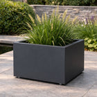 GARDRA Polyester plantenbak met wielen 80x80x60 cm - Zwartgrijs (RAL 7021)