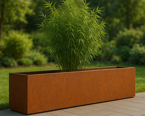 Geroba Artesa cortenstalen plantenbak rechthoek 200x40x40cm 47kg