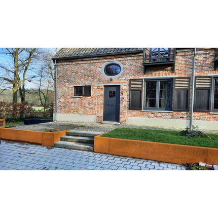 Geroba Keerwand Fronta Cortenstaal binnenhoek  100x15x50 cm