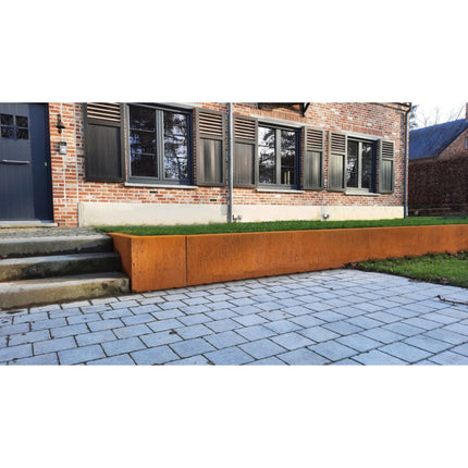 Geroba Keerwand Fronta Cortenstaal binnenhoek 50x15x50 cm