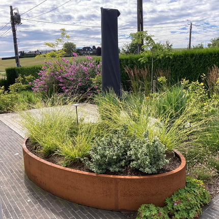 Geroba Ovalu cortenstalen plantenbak 200x120x60 cm 60kg