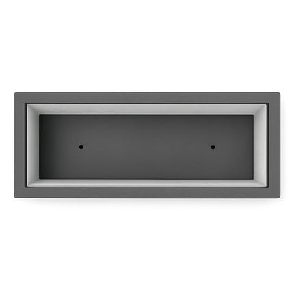 Polyester plantenbak 120x50x60 cm - Zwartgrijs (RAL 7021)