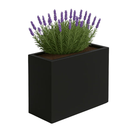 Polyester plantenbak 90x25x80 cm - Gitzwart (RAL 9005)