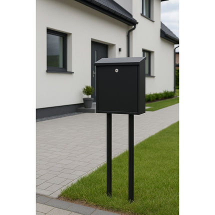 Practo Garden Brievenbus Amsterdam Mat Zwart 32x26x9 cm