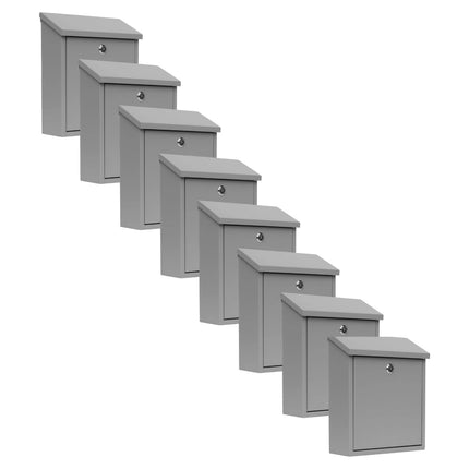 Practo Garden Brievenbussen Amsterdam Mat Grijs | Set van 8 stuks