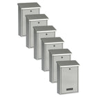 Practo Garden Brievenbussen Dublin zilvergrijs | Set van 6 stuks