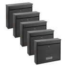 Practo Garden Brievenbussen Oxford Mat Zwart | Set van 5 stuks
