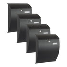 Practo Garden Brievenbussen Sheffield Mat Zwart | Set van 4 stuks