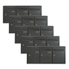 Practo Garden brievenbusunit 3 delig muurbevestiging | Set van 5 stuks