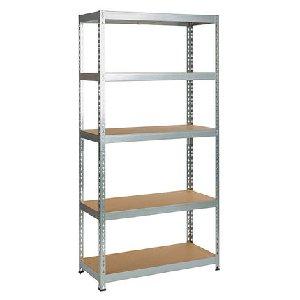 Practo Metalen opbergrek 180x90x45 cm – 5 legborden – Galva