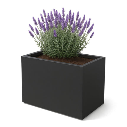 Polyester plantenbak 100x75x80 cm - Zwartgrijs