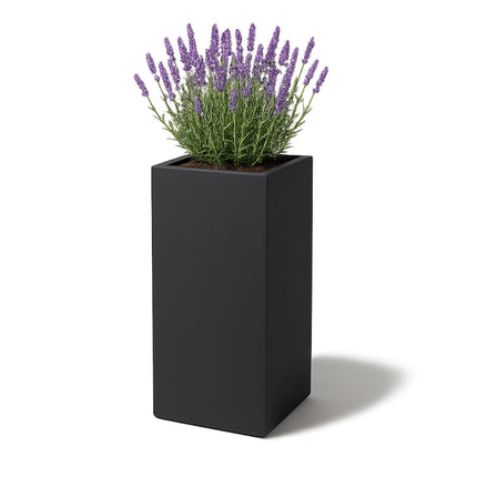 Polyester plantenbak 50x50x100 cm - Zwartgrijs