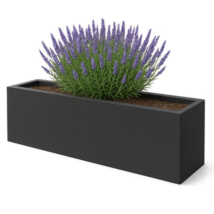 Polyester plantenbak 150x40x40 cm - Zwartgrijs