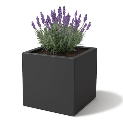 Polyester plantenbak 70x70x70 cm - Zwartgrijs (RAL 7021)