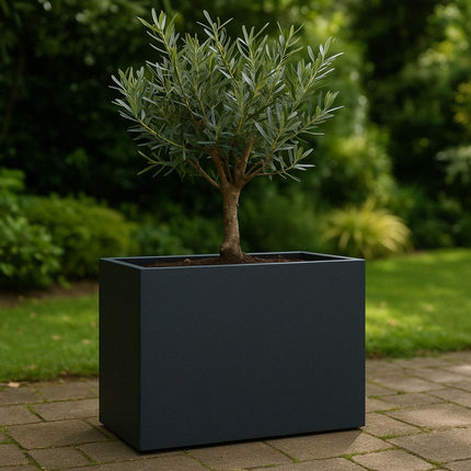 Polyester plantenbak 80x40x80 cm - Zwartgrijs (RAL 7021)