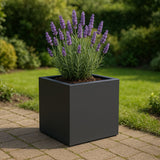 Polyester plantenbak 40x40x40 cm - Zwartgrijs (RAL 7021)