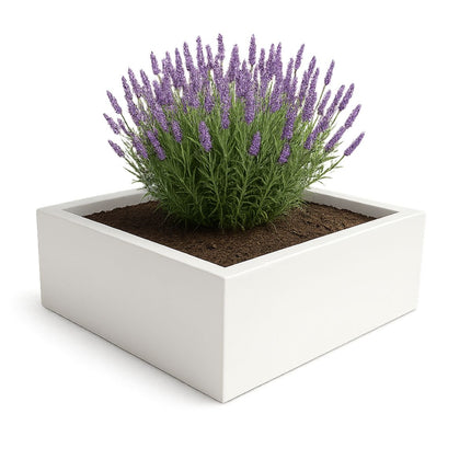 Polyester plantenbak 200x200x60 cm - Zuiver Wit (RAL 9010)