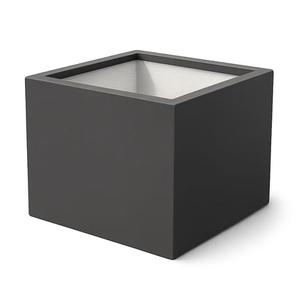 Polyester plantenbak 100x100x60 cm - Zwartgrijs (RAL 7021)