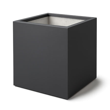 Polyester plantenbak 100x100x100 cm - Zwartgrijs (RAL 7021)