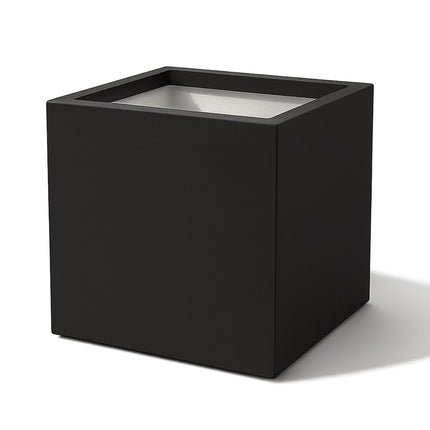 Polyester plantenbak 70x70x70 cm - Gitzwart (RAL 9005)