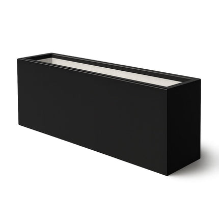 Polyester plantenbak 200x30x60 cm - Gitzwart (RAL 9005)