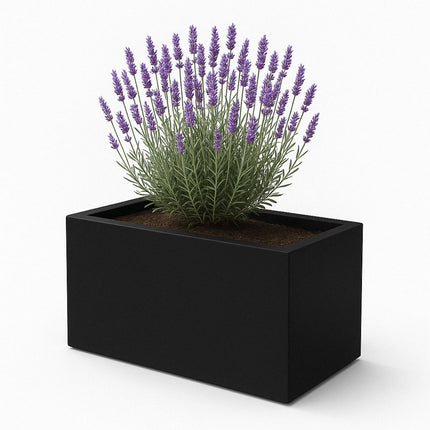 Polyester plantenbak 80x40x40 cm - Gitzwart (RAL 9005)