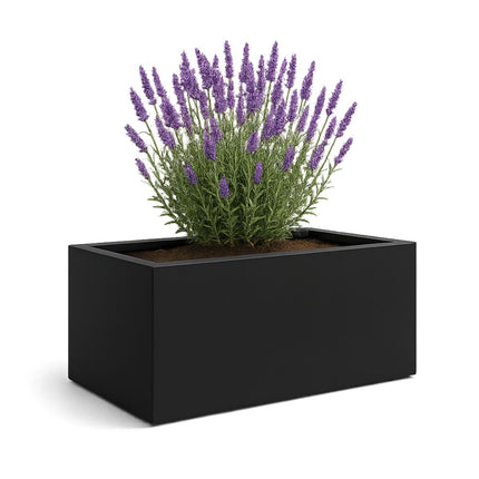 Polyester plantenbak 185x120x60 cm - Gitzwart (RAL 9005)