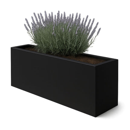 Polyester plantenbak 200x30x60 cm - Gitzwart (RAL 9005)